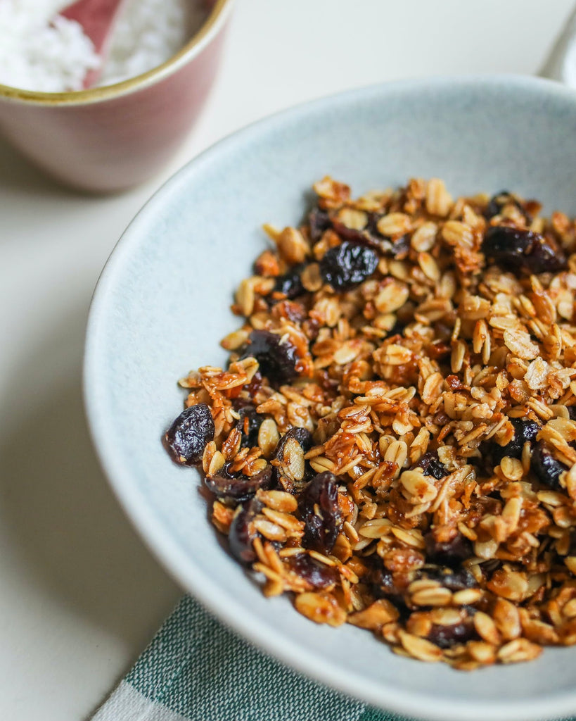 Mandel-Zimt-Granola aus dem Ofen