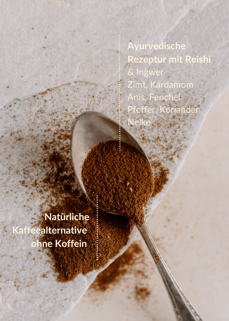 Cosmic Coffee Zutaten - Gesunde Kaffeealternative ohne Koffein, glutenfrei, bio, vegan mit Ayurveda Gewürzen