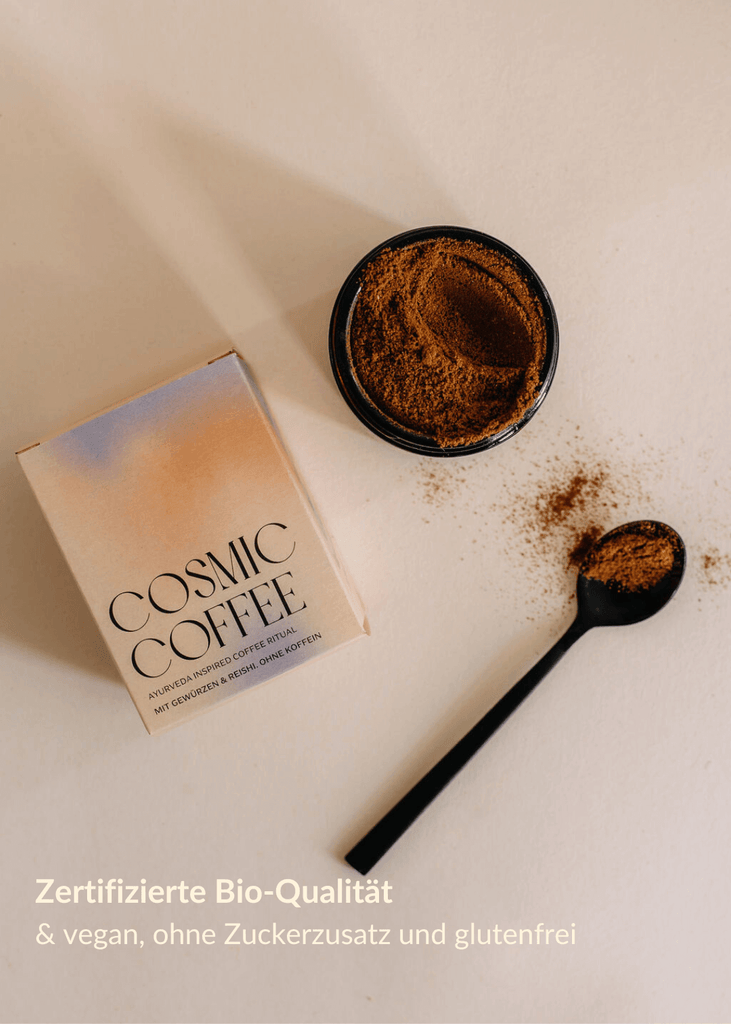 Cosmic Coffee im Glas offen - Gesunde Kaffeealternative ohne Koffein, glutenfrei, bio, vegan mit Ayurveda Gewürzen